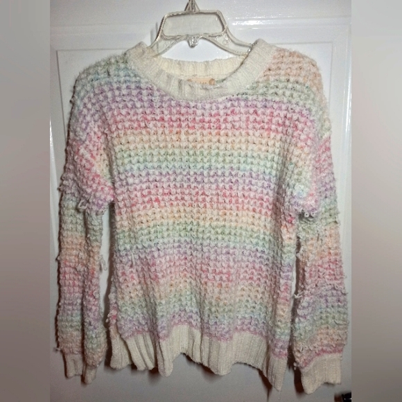 Altar'd State Sweaters - Pastel Rainbow Sweater